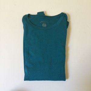 J.Crew M Teal Long Sleeve Perfect Fit T-Shirt NWOT